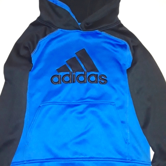 blue and black adidas hoodie